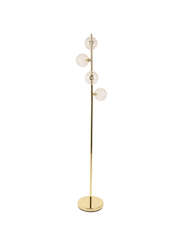 Beliani Stehleuchten ANADYR in Beige/Gold - (W) 24 x (H) 157 x (L) 24 cm