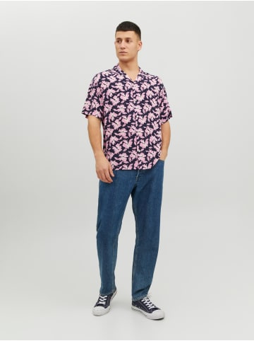 Jack & Jones Florales Kurzarm Hemd Relaxed Fit Shirt JORLUKE in Rosa