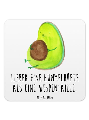 Mr. & Mrs. Panda Untersetzer Set Avocado Pfeifen mit Spruch in Weiß