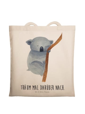 Mr. & Mrs. Panda tote bag Koalabär mit Spruch in Creme