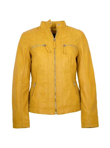 JILANI Lederjacke Lammnappa in Gelb