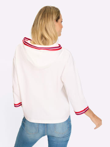Heine Kapuzensweatshirt in weiß-pink
