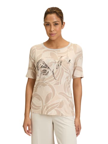 Betty Barclay Printshirt mit Schmucksteinen in Taupe/Nature