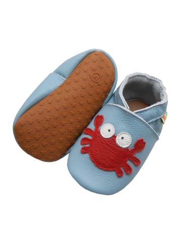 Yalion Baby Krabbelschuhe aus Leder, weiche Lauflernschuhe mit rutschfester Sohle 