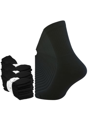 VCA® 24 Paar Tennissocken Sport- und Freizeitsocken in Schwarz