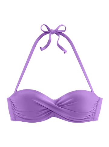 S. Oliver Bandeau-Bikini-Top in lila