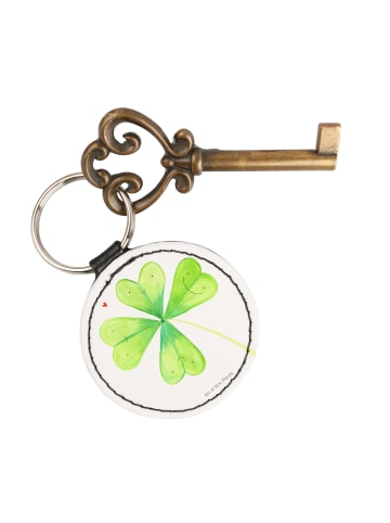 Mr. & Mrs. Panda Anhänger Blume Kleeblatt ohne Spruch in Weiß