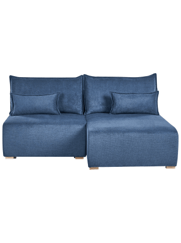 Beliani Modulsofa NERBO in Blau/Braun - (W) 200 x (H) 97 x (L) 154 cm