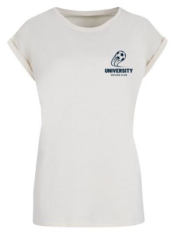 F4NT4STIC T-Shirt University Soccer Club Classic Minimalist in Whitesand