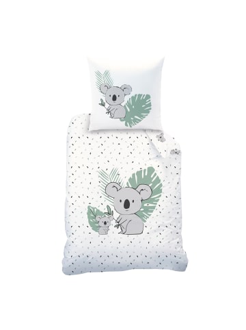 Matt & Rose Bettwäsche-Set Biber/Flanell "Koala" in Weiß