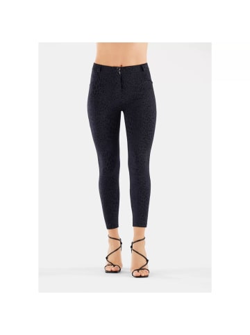 FREDDY Push-Up Hose 7/8 Regular High Waist in schwarz Animalier