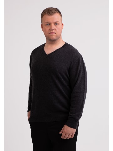CASH-MERE.CH V-Ausschnitt Pullover in Dunkel Anthrazit