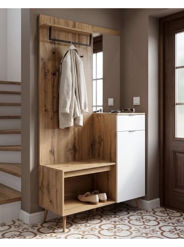 Beliani Vitrine DORVAL in Braun - (W) 94 x (H) 190 x (L) 38 cm