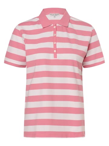 Marie Lund Poloshirt in rosa weiß