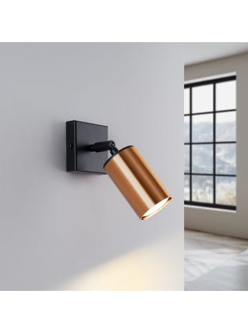 Nice Lamps Wandlampe SOLARA schwarz/kupfer H 49