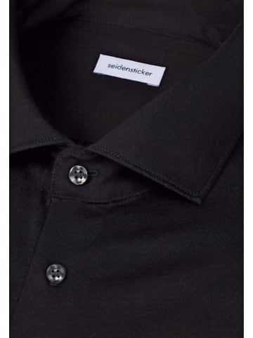 Seidensticker Jerseyhemd Regular in Schwarz