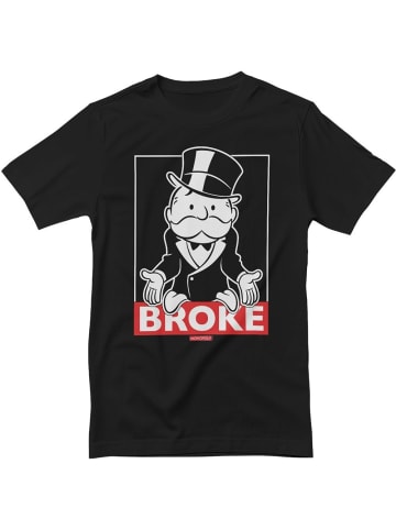 Monopoly T-Shirt "Mr Monopoly BROKE T-Shirt" in Schwarz