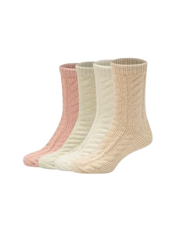 S. Oliver Socken cosy cable knit 4er Pack warm & cozy in oxford tan lurex