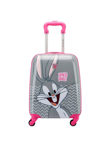 Roncato Looney Tunes Kids - 4-Rollen-Kindertrolley 44 cm (Tweety Giallo) in Bugs Bunny Grigio