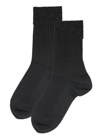 Rogo Umschlagsocken Ripp in Schwarz