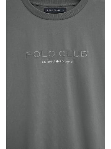 Polo Club T-Shirt ESTABLISHED MINIMAL TITLE VO in Asphalt grau