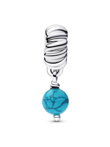 Pandora Charm-Anhänger Silber Türkisfarben