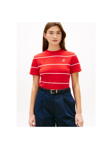 Tommy Hilfiger T-Shirt in fine stp fireworks - bonita pink