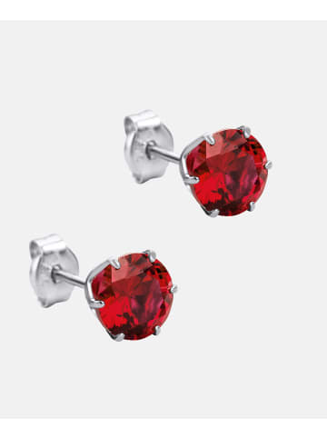 Diamant L'éternel Ohrringe aus 585 Weißgold mit Rubin