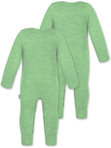 Normani Outdoor Sports 2er Pack Baby Merino Strampler Tangoio in Grün