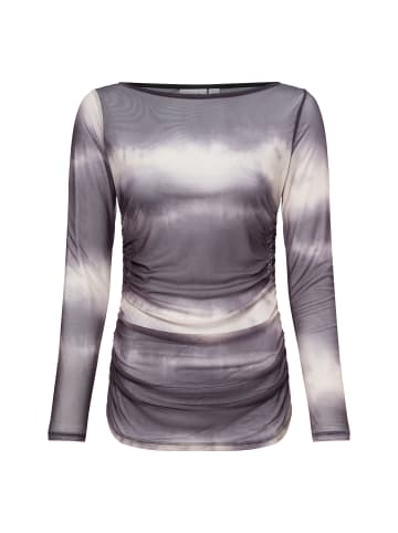 Vila Langarmshirt VIVolettis Mai in anthrazit beige