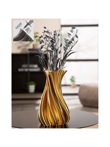 GILDE Vase Fold goldfarben - (H) 24,5 cm