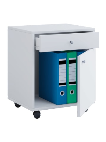 VCM  Holz Rollcontainer Bürocontainer Schublade Masola in Weiß