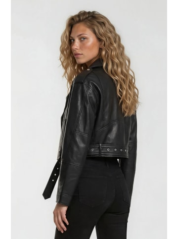 trueprodigy Lederjacke Rosa in Schwarz