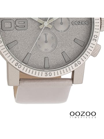 Oozoo Analog-Armbanduhr Oozoo Timepieces grau extra groß (ca. 48mm)