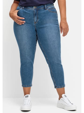 sheego High-waist-Jeans in blue denim