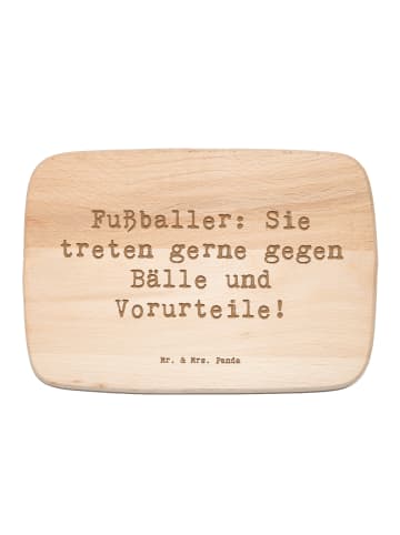 Mr. & Mrs. Panda Küchenbrett Spruch Fußballer Vorurteile mit Spruch in Transparent