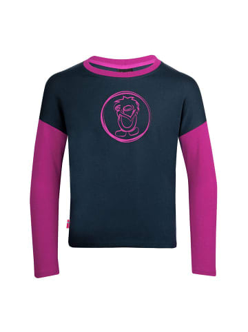 Trollkids Longsleeve "Preikestolen" in Marineblau/Beere