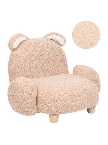 Beliani Kindersessel KANNA in Beige - (W) 65 x (H) 45 x (L) 51 cm