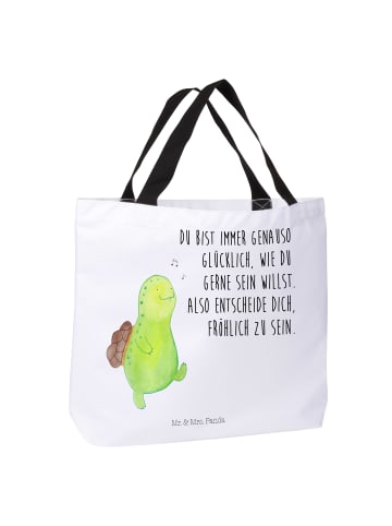 Mr. & Mrs. Panda Tasche Schildkröte Pfeifen mit Spruch in Weiß