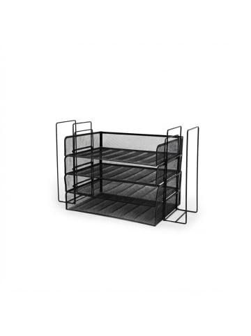 relaxdays Briefablage in Schwarz - (B)49,5 x (H)30 x (T)24,5 cm