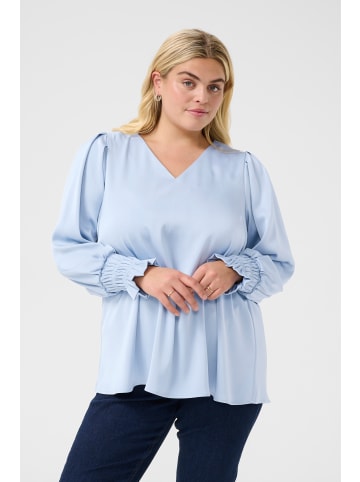 KAFFE curve Bluse langarm KChilla A-shape in Soft Chambray