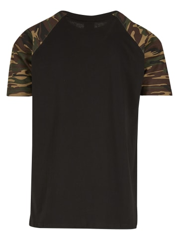 Urban Classics T-Shirts in blk/woodcamo
