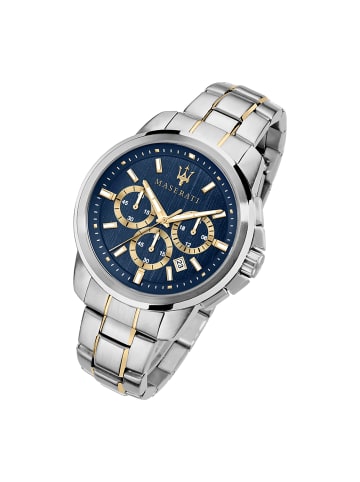 Maserati Chronograph-Armbanduhr Maserati Successo in silber und gold groß (ca. 52x44mm)