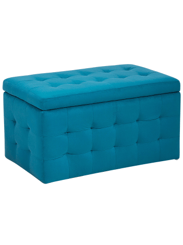 Beliani Ottomane MICHIGAN in Blau - (W) 72 x (H) 40 x (L) 42 cm