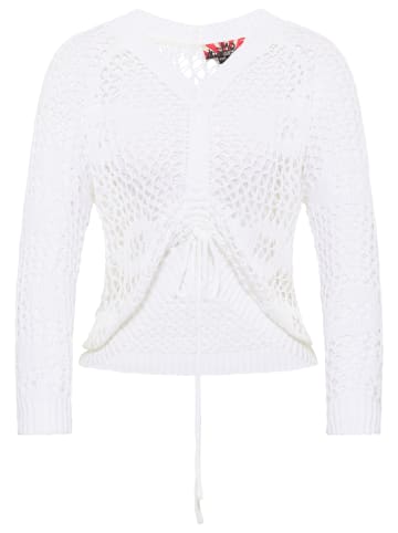 myMo ROCKS Damen Strickpullover in Wollweiss