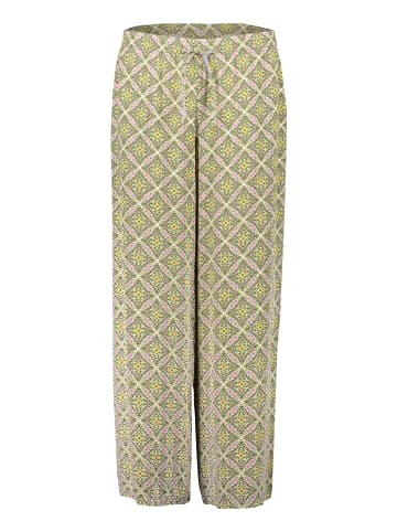 CARTOON Palazzo-Hose mit Gummizug in Grün/Violett