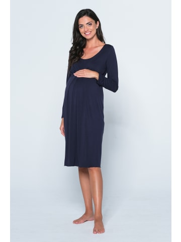 Cool Mama Umstands- und Stillnachthemd 2 in 1 in Navy blau