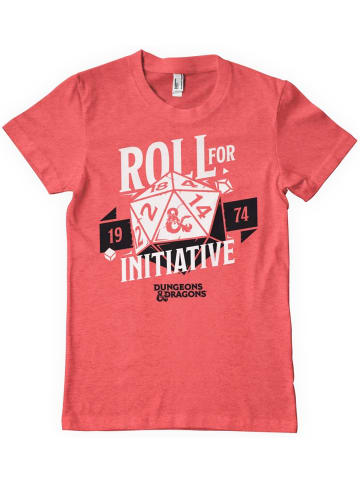 Dungeons And Dragons T-Shirt "D&D Roll f. Init." in Rot