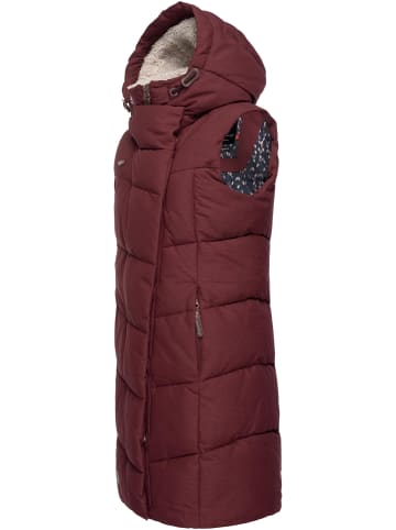 ragwear Steppweste Pavla Vest in Wine Red