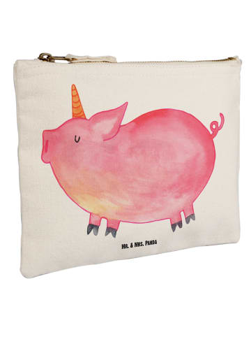 Mr. & Mrs. Panda Kosmetiktasche Einhorn Schwein ohne Spruch in Weiß